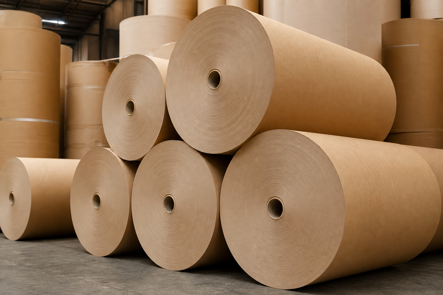 Natural shade craft paper rolls